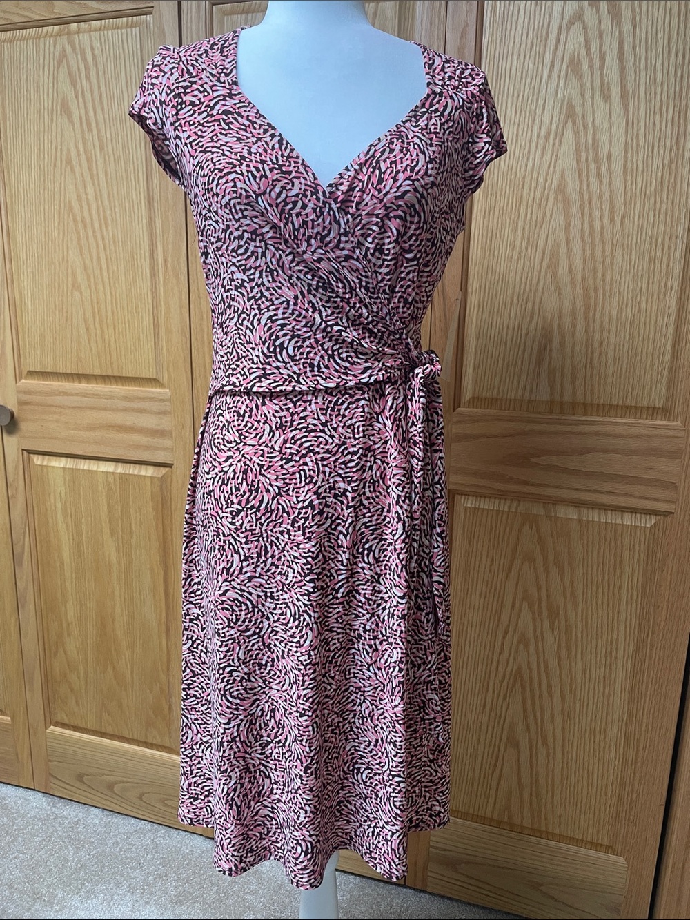 Evan-Picone NEW Women’s Pink Patterned Wrap Dress - Size 4